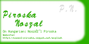 piroska noszal business card